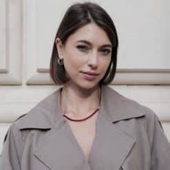 Ignis Perlen Kugelkette Edelstein mit 925 Sterling Silber