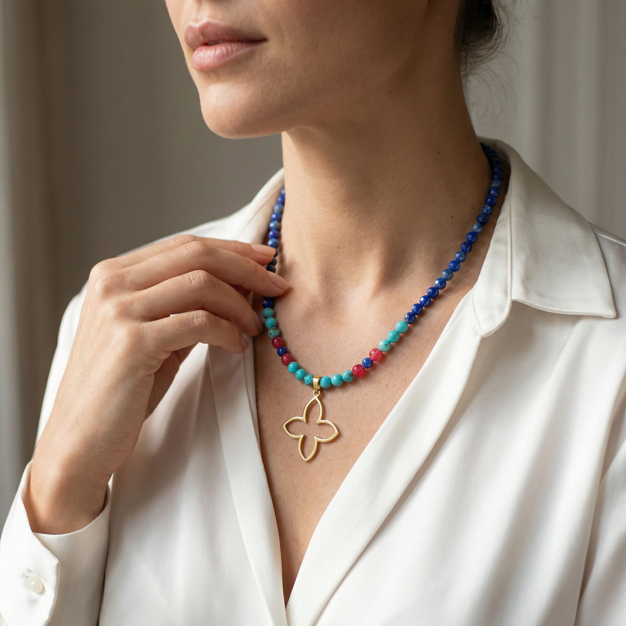 Kugelkette „Cara“ aus 925er Sterling Silber, goldplattiert