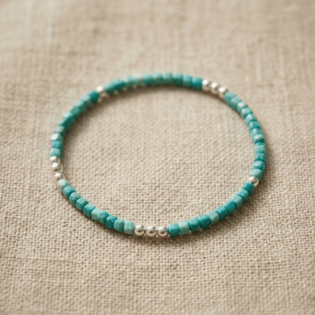 Kugelarmband „Azulera“ mit Edelstein aus 925er Sterling Silber