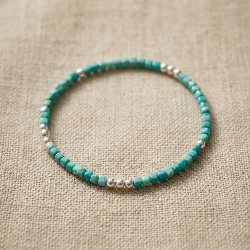 Kugelarmband „Azulera“ mit Edelstein aus 925er Sterling Silber