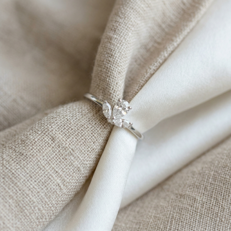 Ring „Liliane“ aus 925er Sterling Silber mit weißem Zirkonia