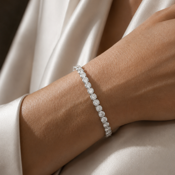 Tennisarmband "TESSA" aus 925er Sterling Silber mit weißem Zirkonia – Bild 3