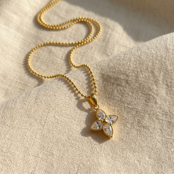 Alternative view of Kette „Elada“ aus 925er Sterling Silber, goldplattiert & Zirkonia