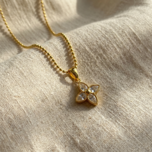 Kette „Elada“ aus 925er Sterling Silber, goldplattiert & Zirkonia