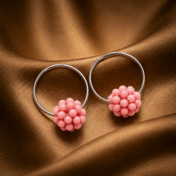 Alternative view of Creolen "BERRY MULTICOLOR" Edelstein mit 925 Sterling Silber