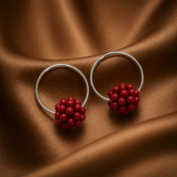 Creolen "BERRY MULTICOLOR" Edelstein mit 925 Sterling Silber