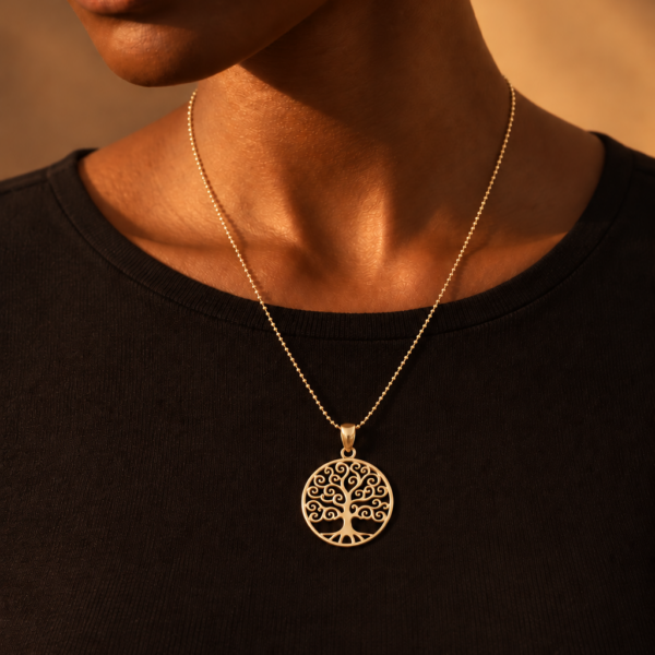 Kette "Arbora Baum des Lebens" aus 925 Sterling Silber, goldplattiert