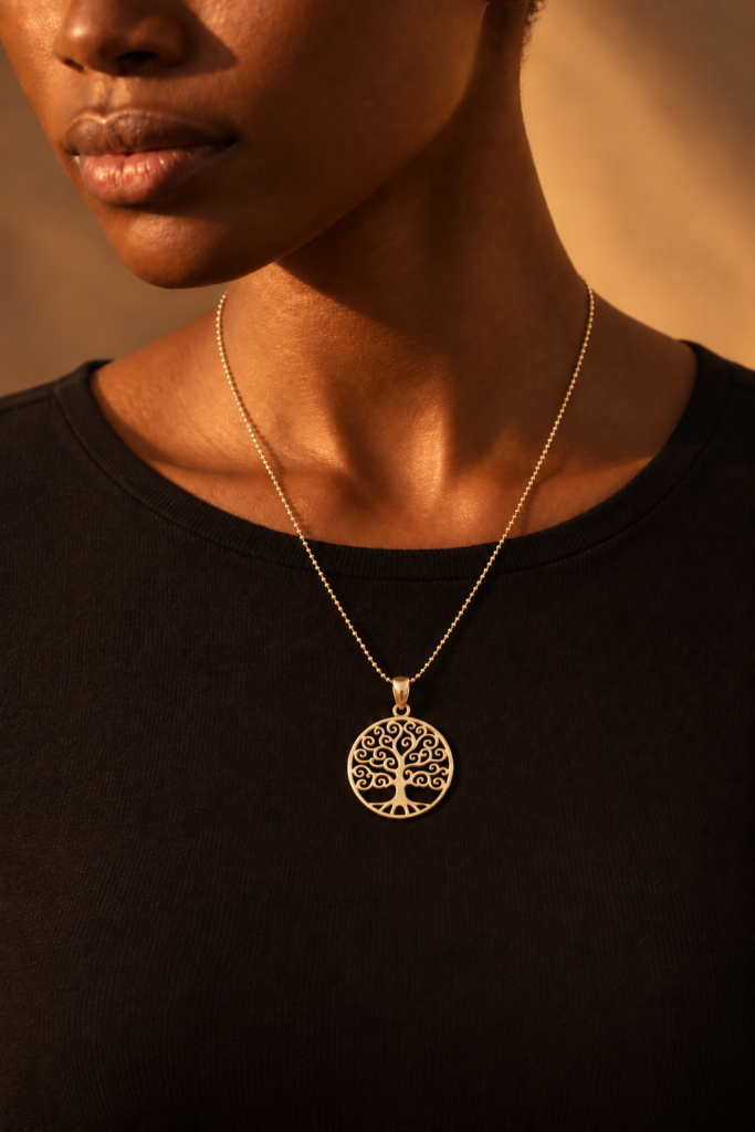 Kette "Arbora Baum des Lebens" aus 925 Sterling Silber, goldplattiert