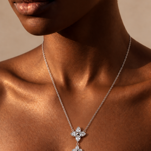 Y-Kette „Elada“ aus 925 Sterling Silber & Zirkonia