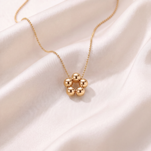 Alternative view of Kette "FLEUR MULTICOLOR" mit Edelstein aus 925 Sterling Silber, goldplattiert