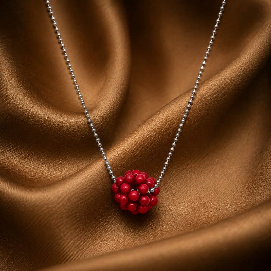 Kette "BERRY MULTICOLOR" Edelstein mit 925 Sterling Silber