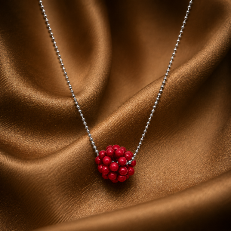 Kette "BERRY MULTICOLOR" Edelstein mit 925 Sterling Silber