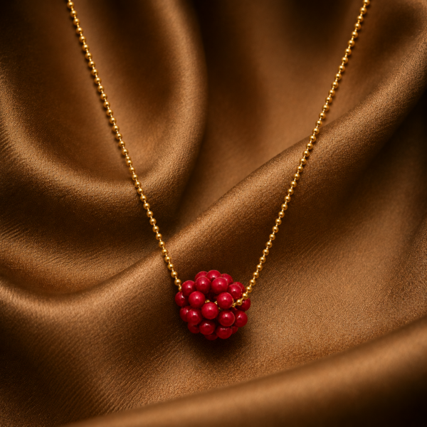 Kette "BERRY MULTICOLOR" Edelstein mit 925 Sterling Silber, goldplattiert