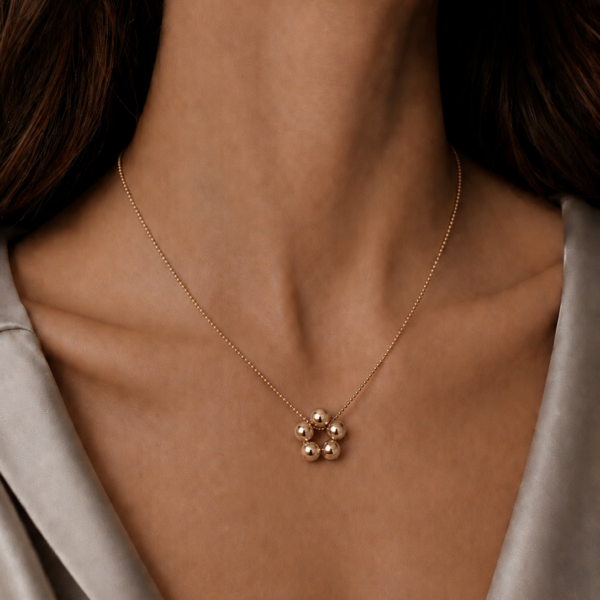 Alternative view of Kette "FLEUR MULTICOLOR" mit Edelstein aus 925 Sterling Silber, goldplattiert