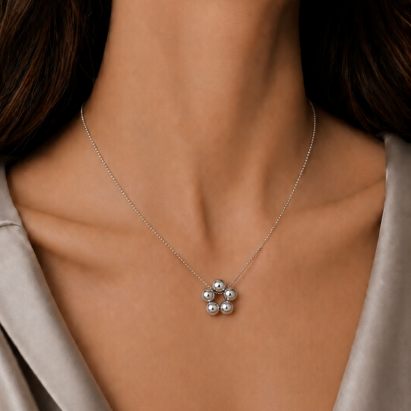 Alternative view of Kette "FLEUR MULTICOLOR" mit Edelstein aus 925 Sterling Silber