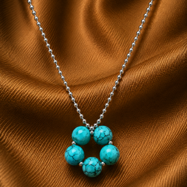 Alternative view of Kette "FLEUR MULTICOLOR" mit Edelstein aus 925 Sterling Silber