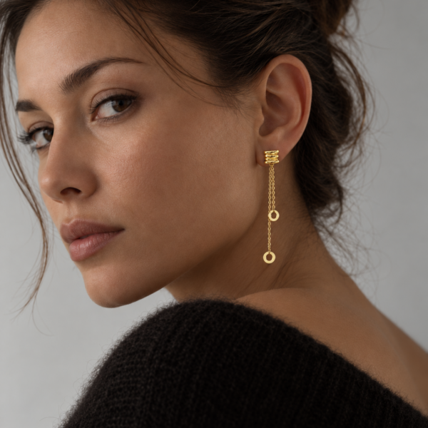 Ohrringe "Liora" aus 925 Sterling Silber, goldplattiert