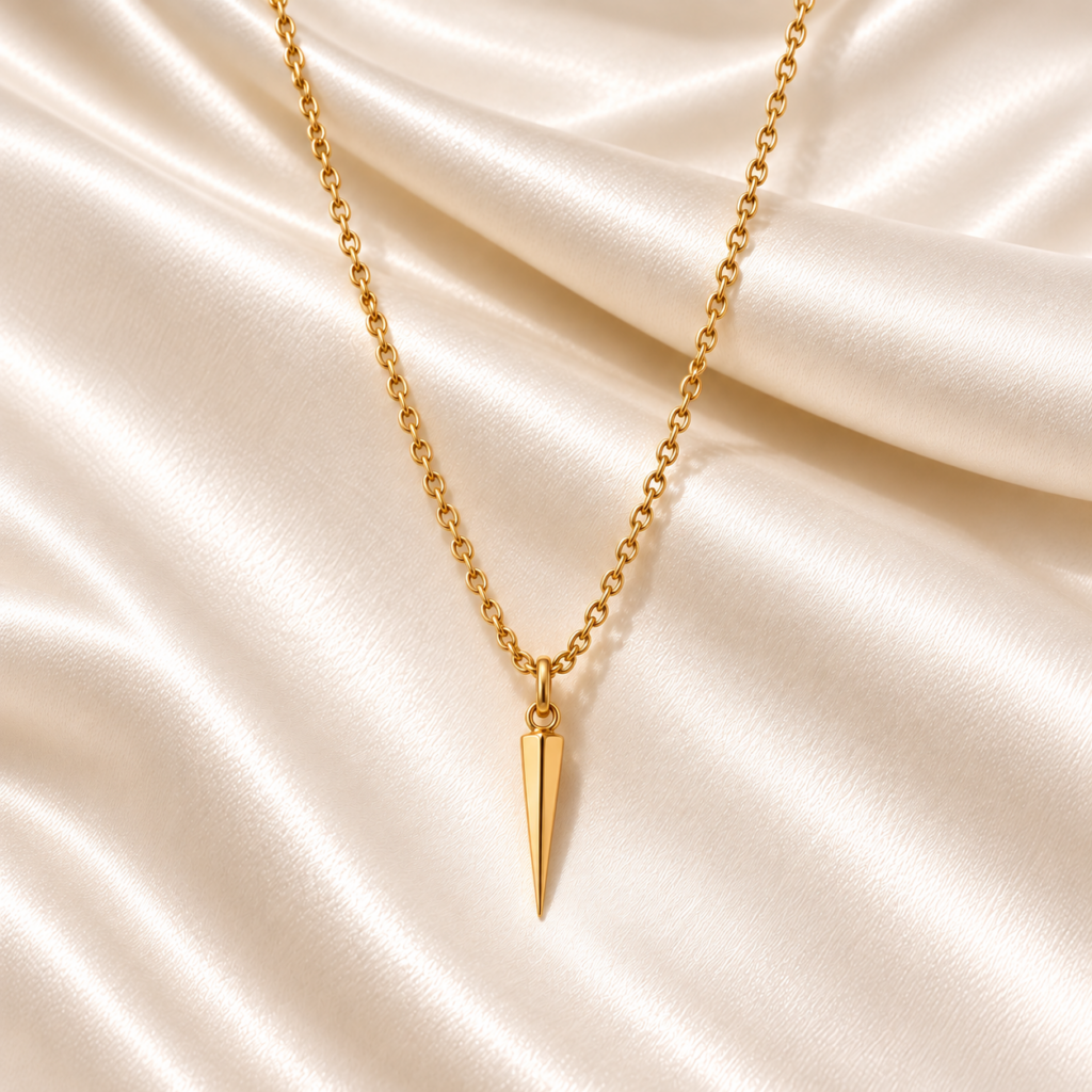 Kette "Spike" aus 925 Sterling Silber, goldplattiert